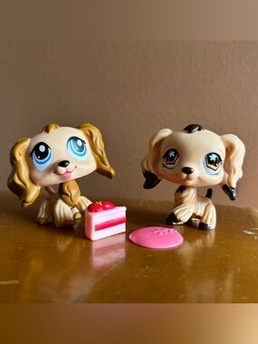 Authentic Littlest Pet Shop Cocker Spaniel 575 & 1318